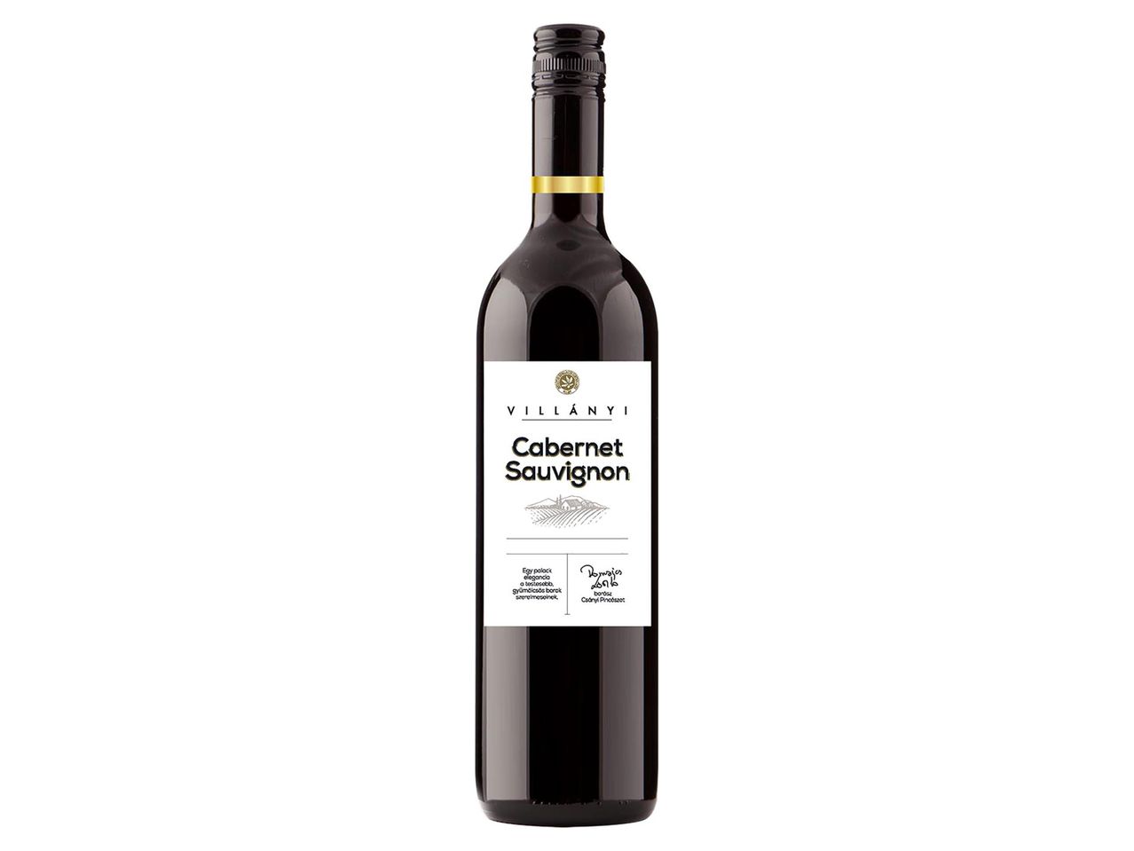Villányi Cabernet Sauvignon borosüveg.