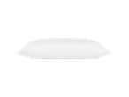 White, soft, rectangular pillow.