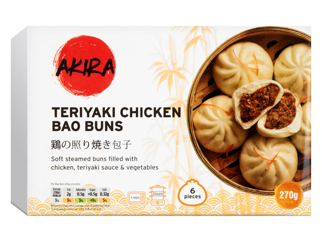 Pane bao con pollo in salsa Teriyaki