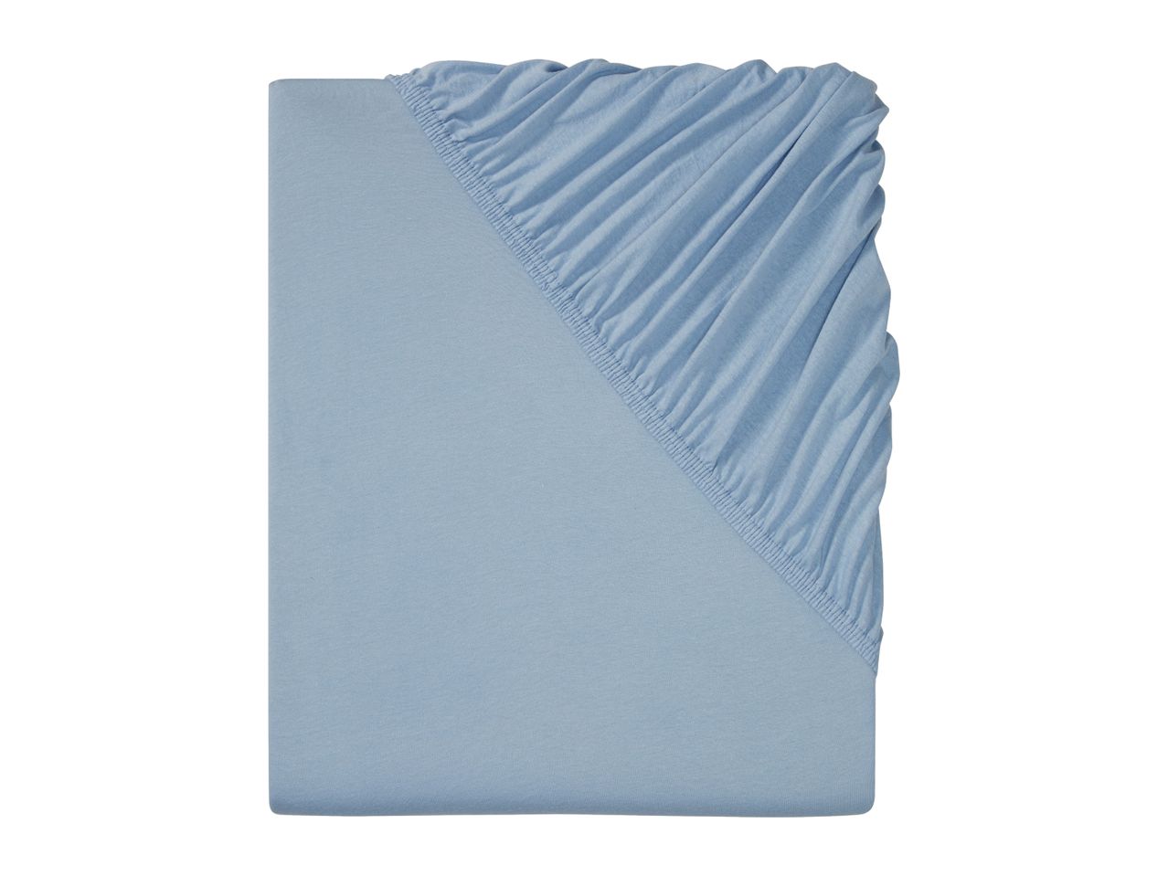 Livarno Home Blue Jersey Fitted Bed Sheet - Single