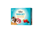 Gelatelli Twin Set: 6 cones de sorvete com sabores chocolate-baunilha e morango-baunilha.