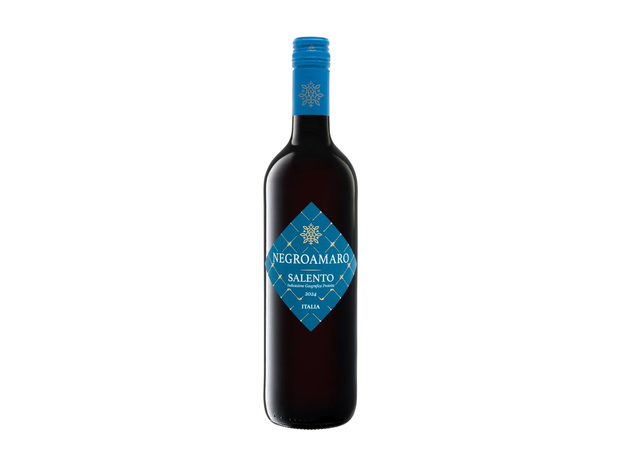 Bottiglia di vino Negroamaro Salento 2024.