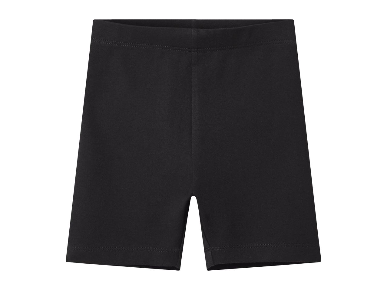 Black cycling shorts for women, made from a comfortable and stretchy fabric.