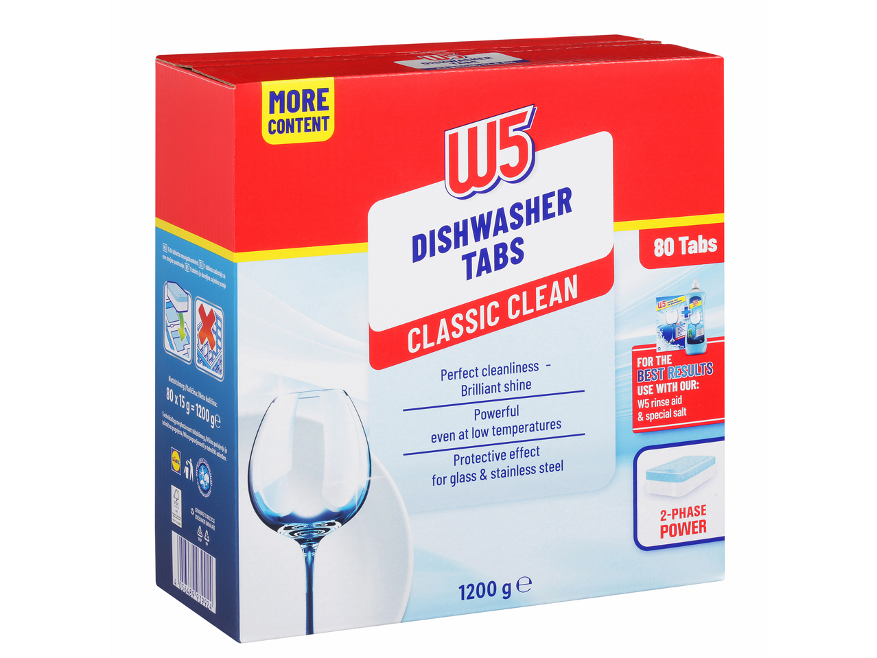W5 Classic Clean tablete za pomivalni stroj: 80 tablet.