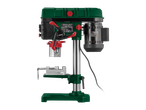 Parkside bench drill: sturdy build, vise included.