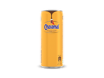 Een blikje chocolademelk met de tekst 'DE ENIGE ÉCHTE' en voedingsinformatie.