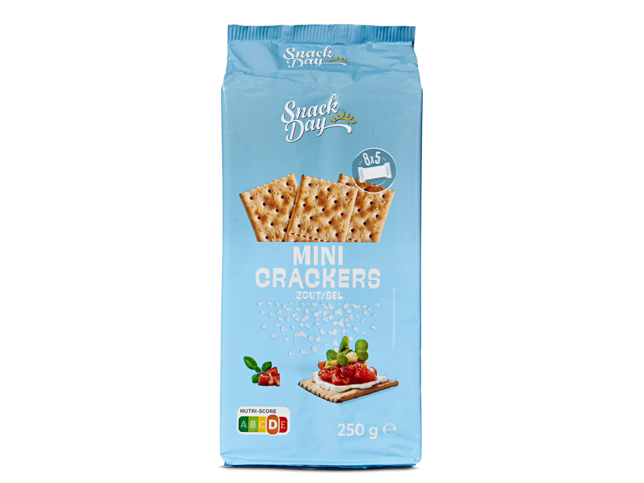 Pak Snack Day mini crackers, gezouten.