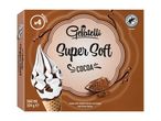 Gelatelli Super Soft: vanilla ice cream cones with cocoa sauce.