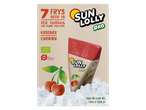 7 Sun Lolly ijslollies, kersensmaak, biologisch, voor thuis invriezen.