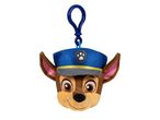 Portachiavi peluche di Chase di Paw Patrol con cappello da poliziotco.
