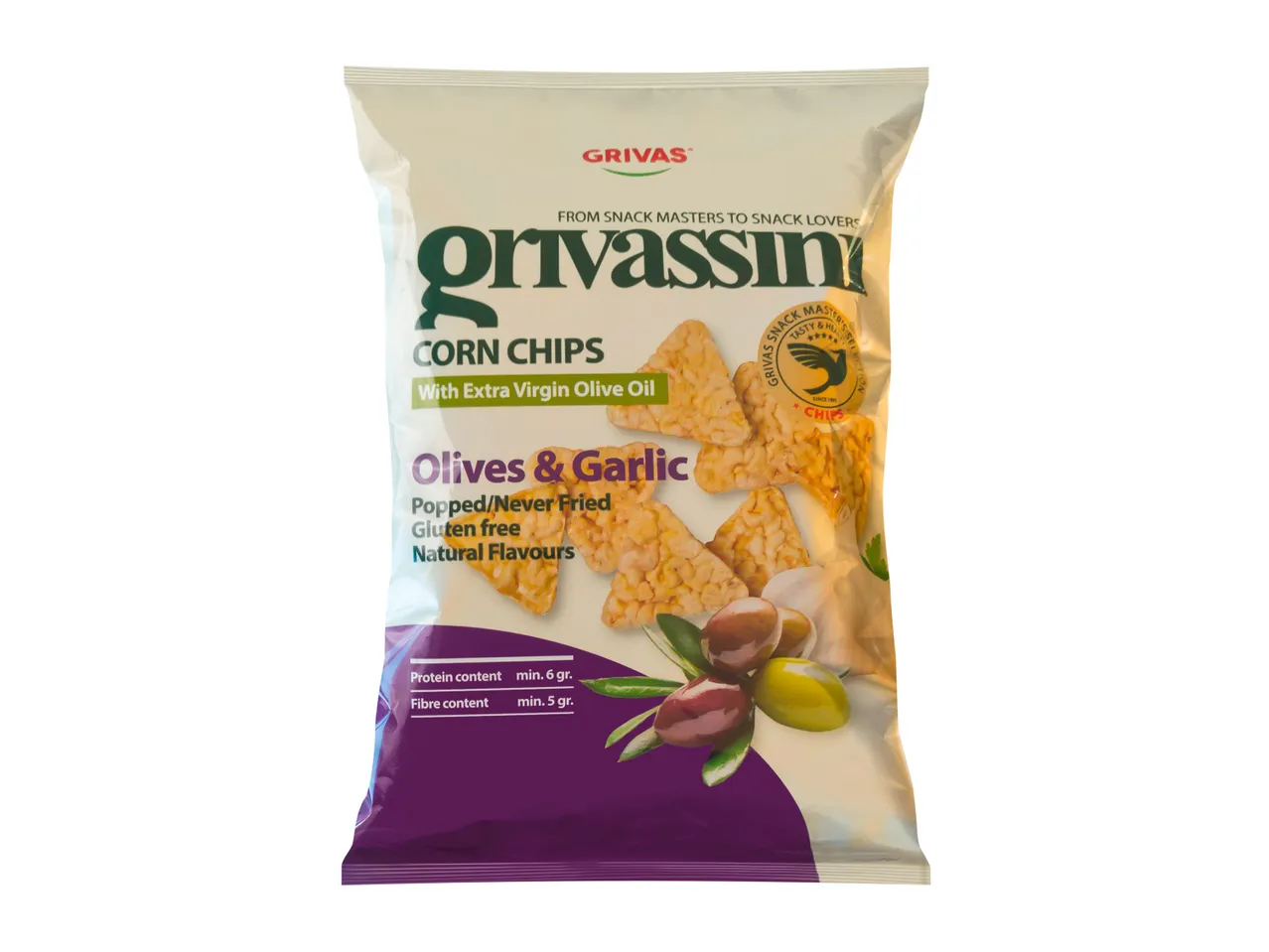 Grivassini Corn Chips Olives and Garlic
