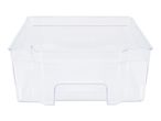 Clear plastic refrigerator container.