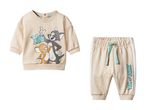 Baby tøj sæt med Tom og Jerry print.
