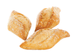 Três pães recém-assados.