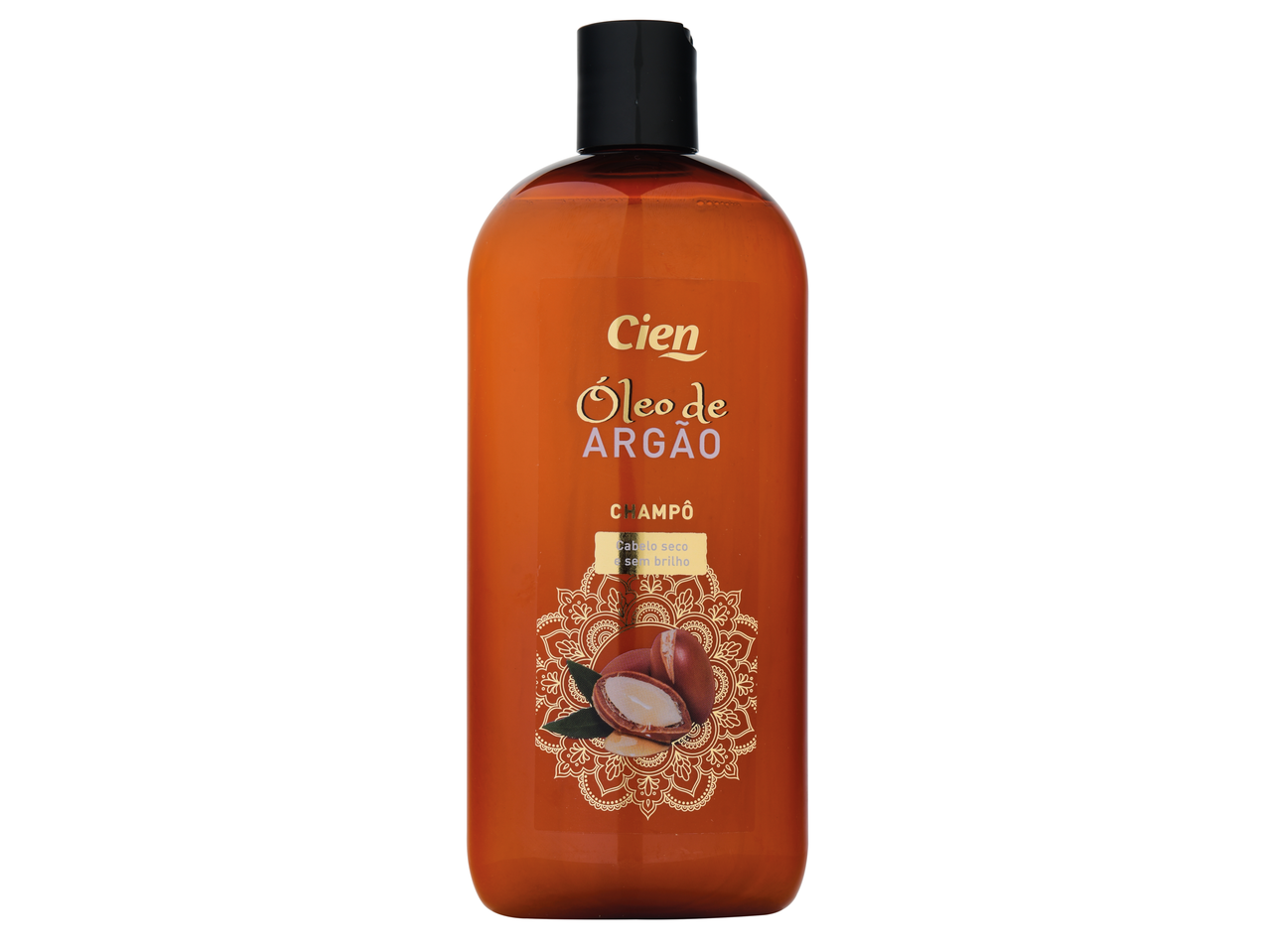 Xampu Cien Óleo de Argan para cabelos secos e sem brilho.