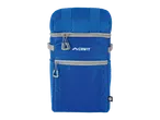 CRIVIT blue cooler bag backpack with hexagonal pattern and grey zippers.