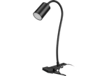 LIVARNO LED stona/štipaljka lampa sa fleksibilnim vratom i crnom završnom obradom.