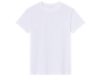 T-shirt blanc uni à manches courtes