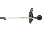 PARKSIDE® 4-in-1 Petrol Multi Tool, showing the trimmer attachment with safety warnings and 110 dB noise level.