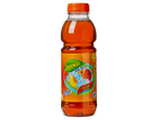 Freeway Perzik IJsthee fles met een vegan label en 0,5l inhoud.