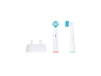Cabeças de escova de dentes elétrica e base de carregamento.