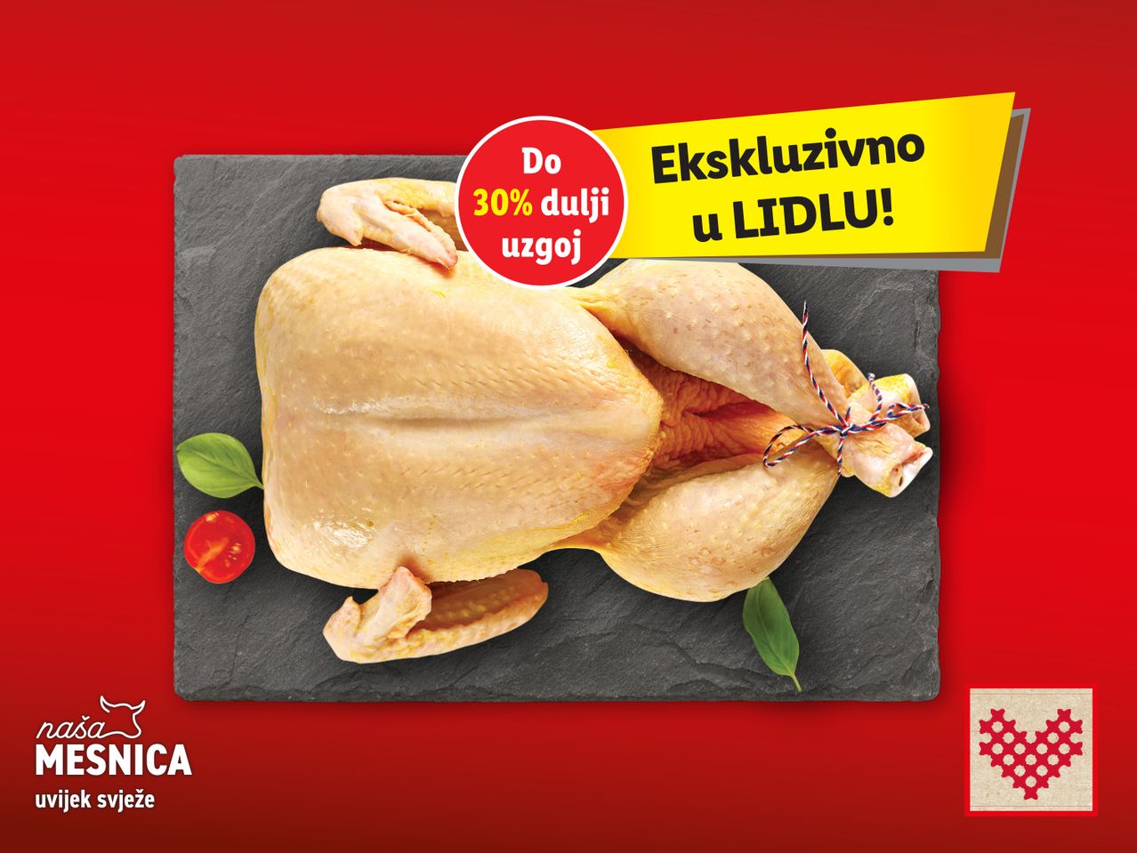 Cijela piletina, svježa i rashlađena, iz Mesnice.