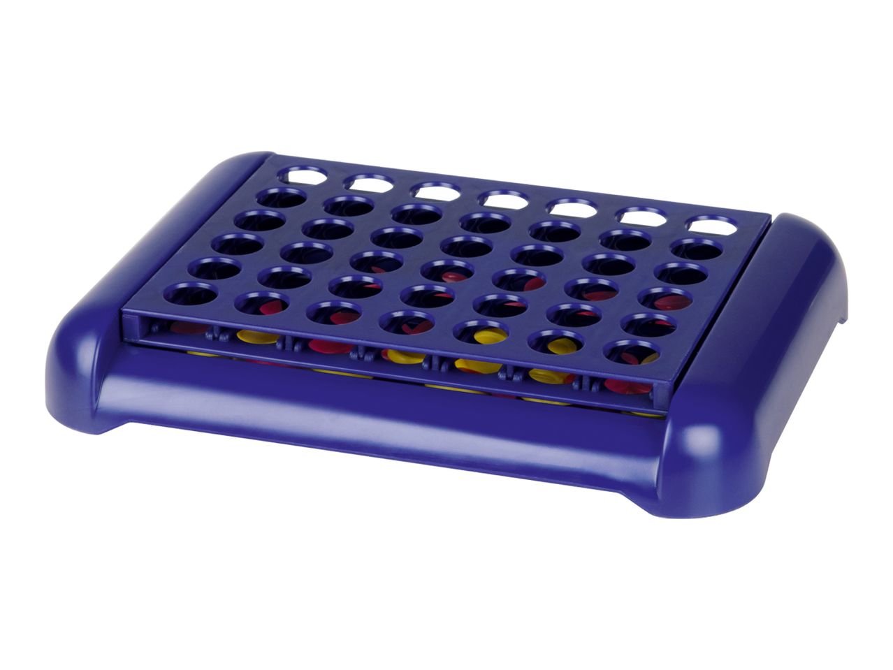 Blue Connect Four game with red and yellow discs