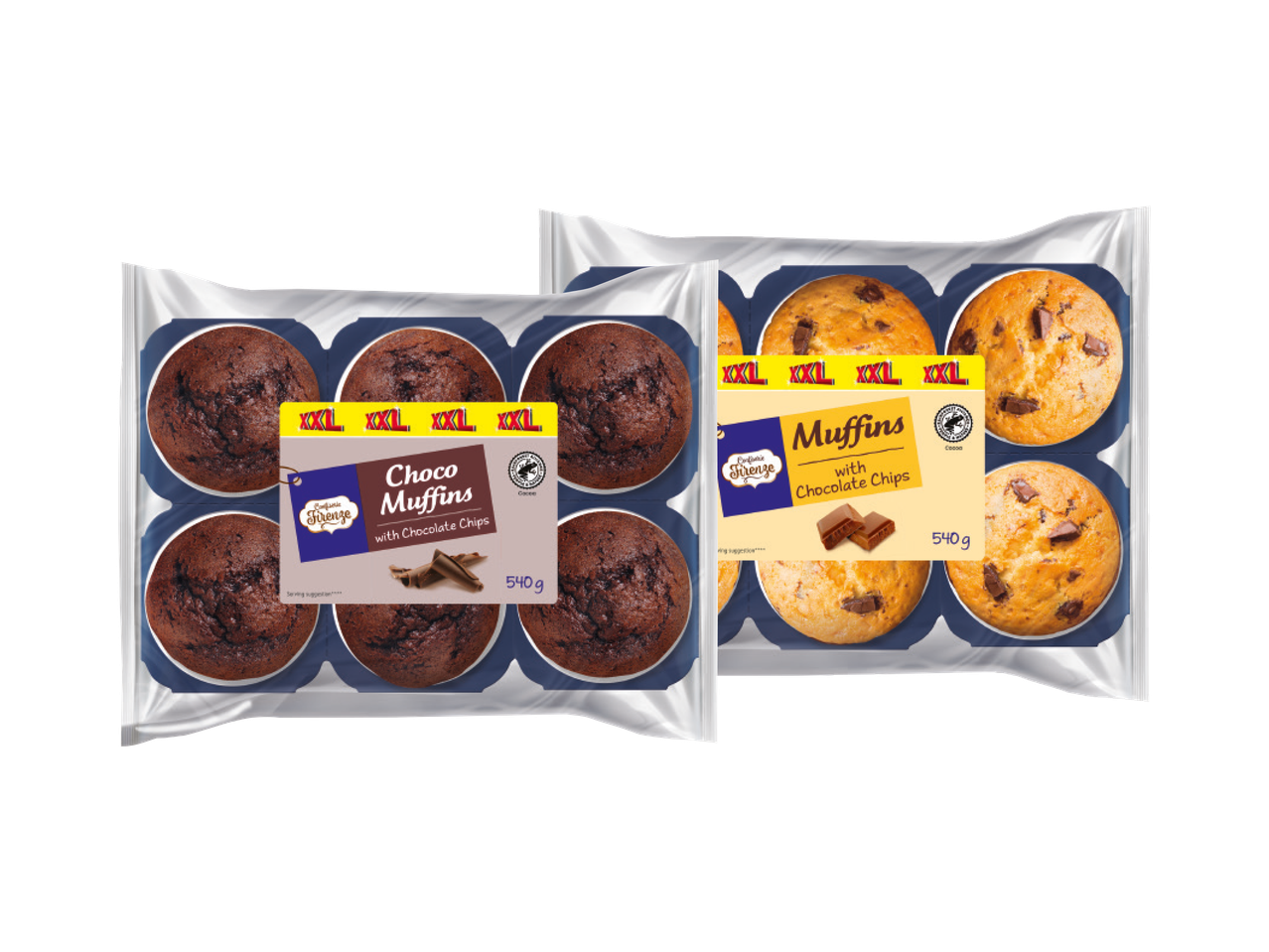Confezione di muffin al cioccolato e muffin al miele Dr. Oetker.