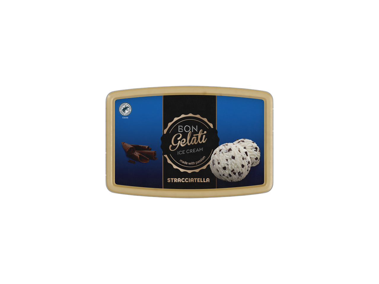 Cutie de înghețată Bon Gelati Stracciatella.