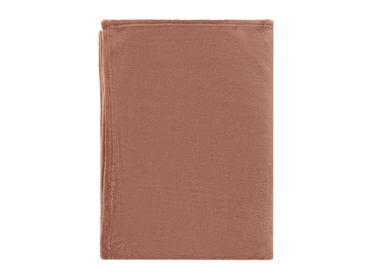 Folded brown fleece blanket