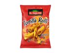 Red bag of tortilla rolls with tomato flavour, 125g.