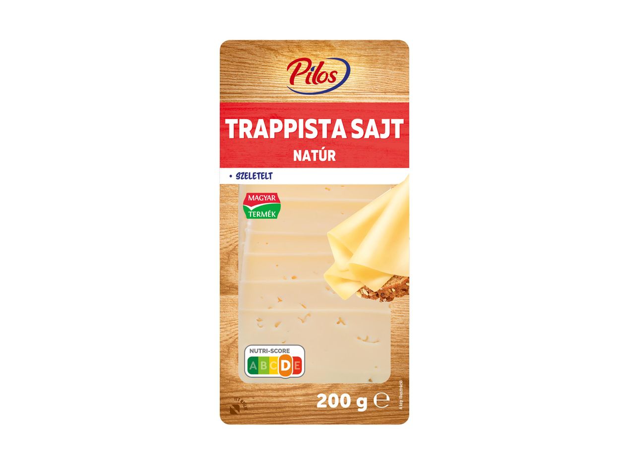 Pilos Trappista sajt, 200g szeletelt natúr.