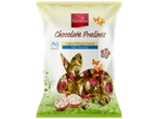 Praline de ciocolată Favorina cu umplutură de iaurt și cereale, ciocolată cu lapte, 200g.
