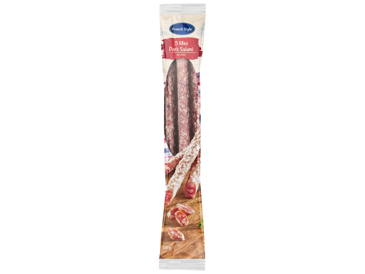 Salamuri mici de porc French Style, uscate la aer.