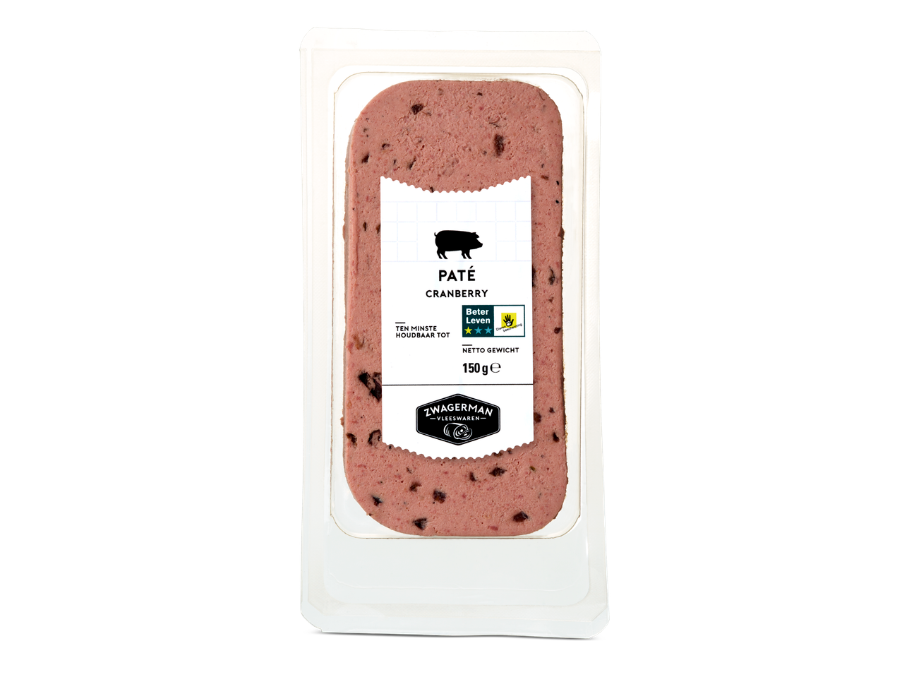 Zwagernan cranberry paté in een verpakking.