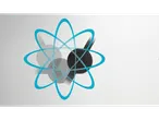 Logo Matriket Gul lök cu design atomic stilizat.