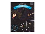 Scratch art kit featuring mythical creatures like a Pegasus, dragon, and wolf.