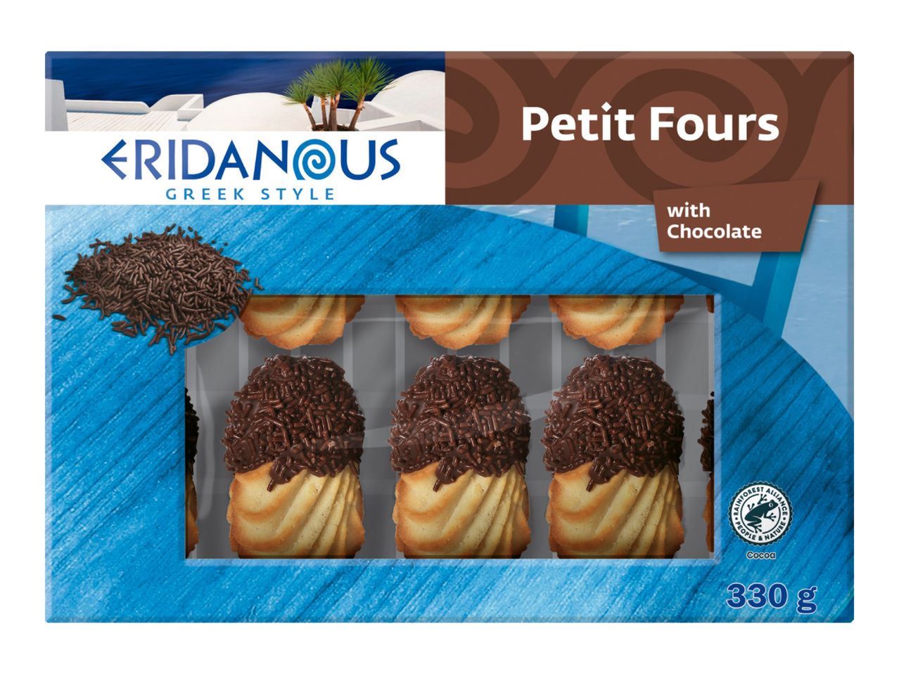 ERIDANOUS Greek Style Petit Fours with Chocolate, 330g