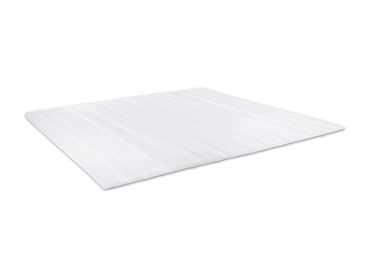 Weißer Matratzenschoner mit Steppnähten