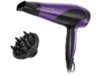 Secador de cabelo Remington roxo com difusor.