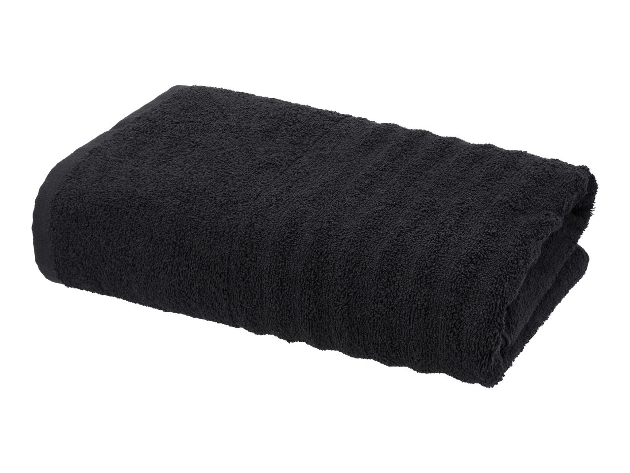 Folded black towel