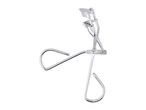 A silver metal eyelash curler with open handles.