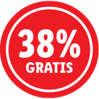 f 38% gratis