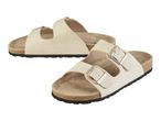 A pair of Natural Walk double buckle sandals in off-white.