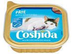 Coshida: Fehér halból készült macska püré, MSC tanúsítvánnyal rendelkező fenntartható halászatból.
