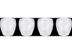 Quatro copos de café de parede dupla.