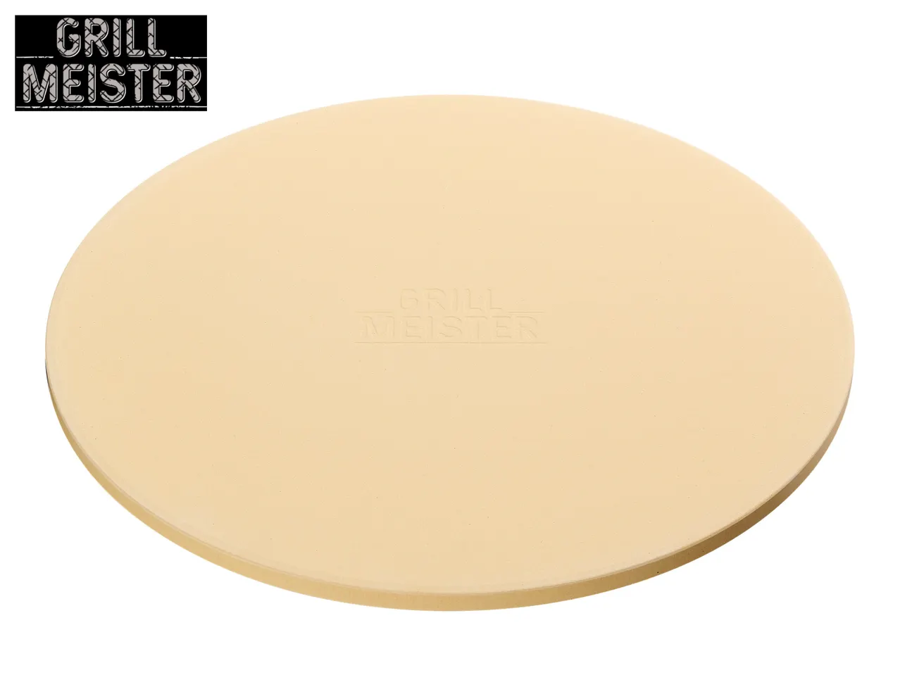 Round Grill Meister pizza stone.