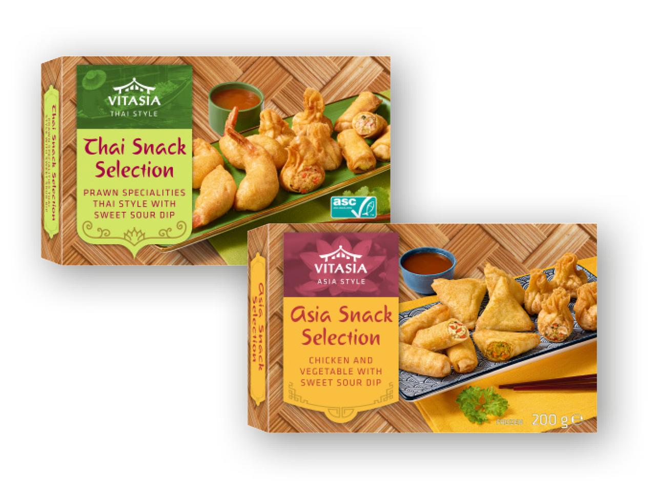 Selezione di antipasti asiatici con salsa dip