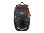 A black Crivit backpack with orange accents and reflective detailing.