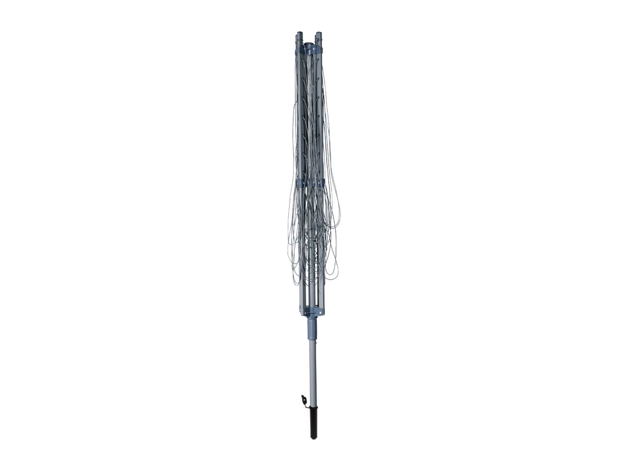 Folded rotary clothes dryer with multiple lines